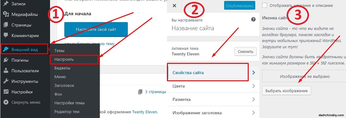 как добавить фавикон на сайте, движок WordPress