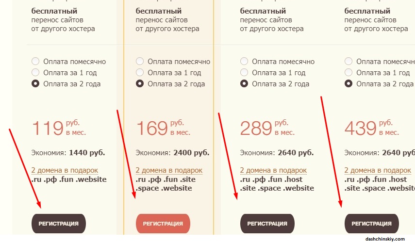 регистрация хостинга таймвеб