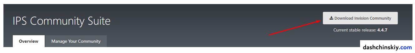 Скачать CMS архив с официального сайта