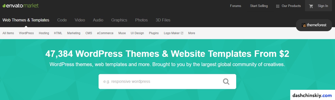 шаблоны ThemeForest Envato Market